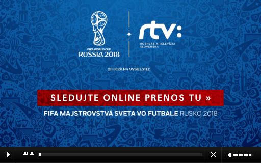 Sledujte MS vo futbale 2018 v Rusku na RTVS online vysielanie